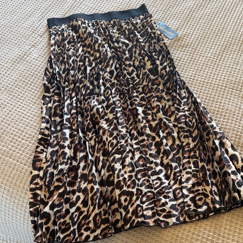 Metro Wear Animal Print A-Line Skirt